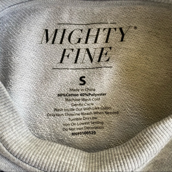 Might Fine GOOD VIBES Graphic Crewneck Sweatshirt - Picture 3 of 3